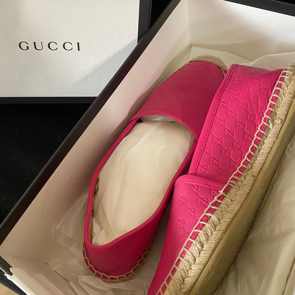 Authentic Gucci Microguccissima Espadrilles. Selling with box, no dust bag.